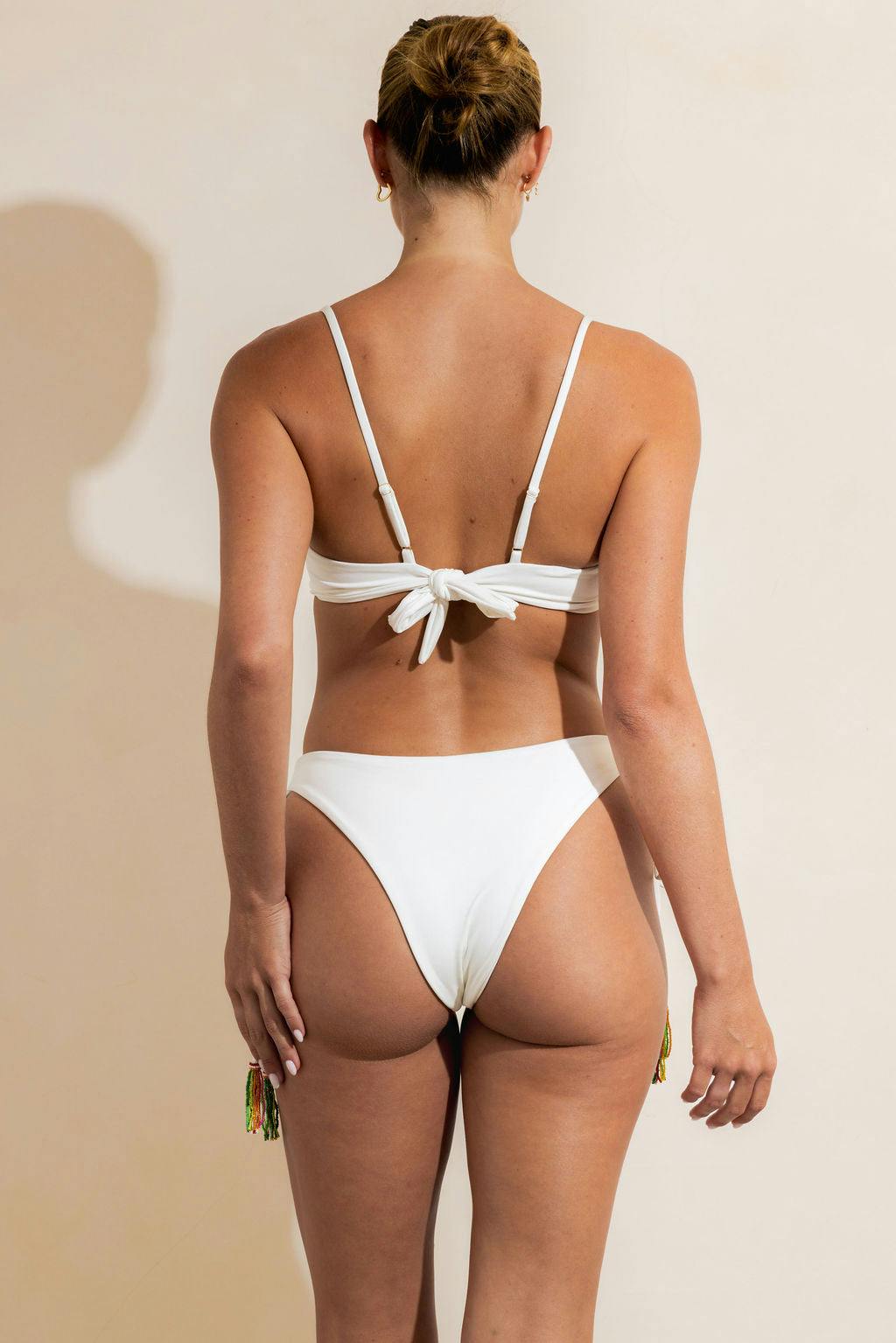SUMBA BEADED KINI TOP - WHITE