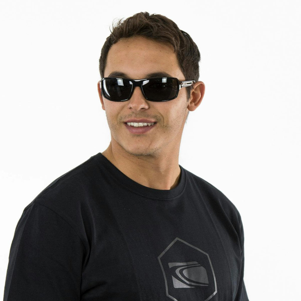 Greed - Polarized Gloss Black Frame Sunglasses