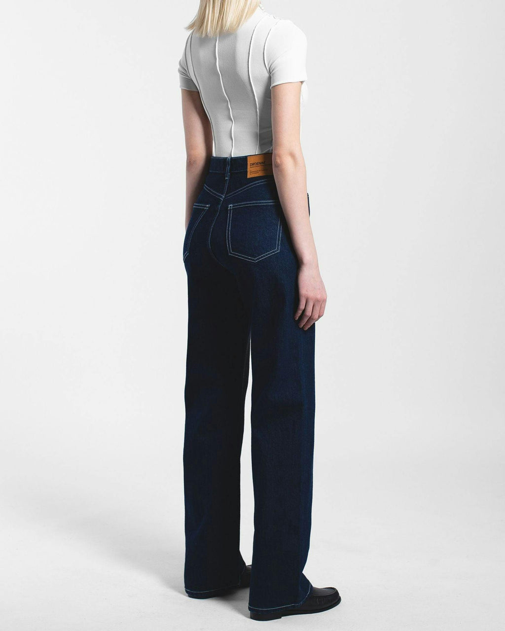 Echo High Straight Jeans - Bay Rinse Contrast