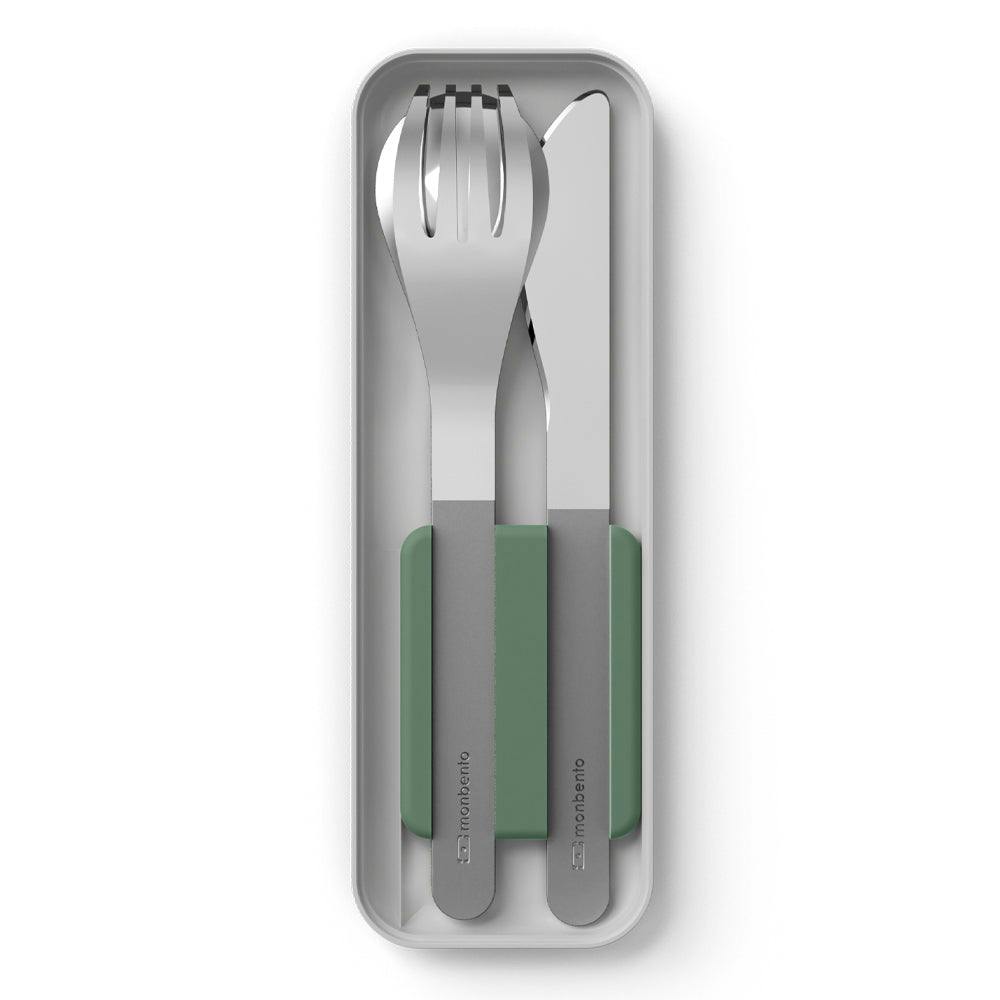 Monbento Mb Slim Box - Trio Knife - Green Natural