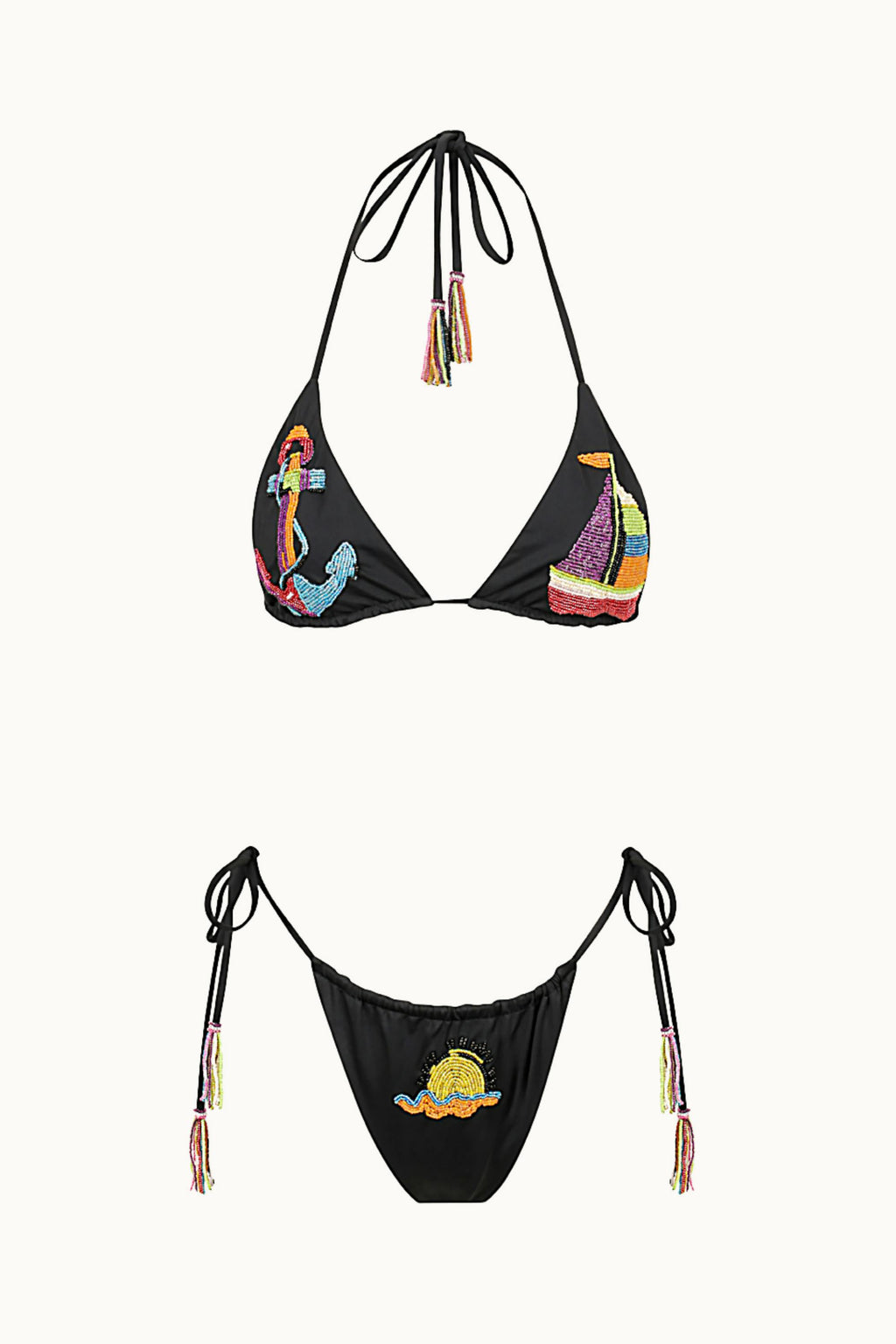 BEADED KINI TOP - MARINA