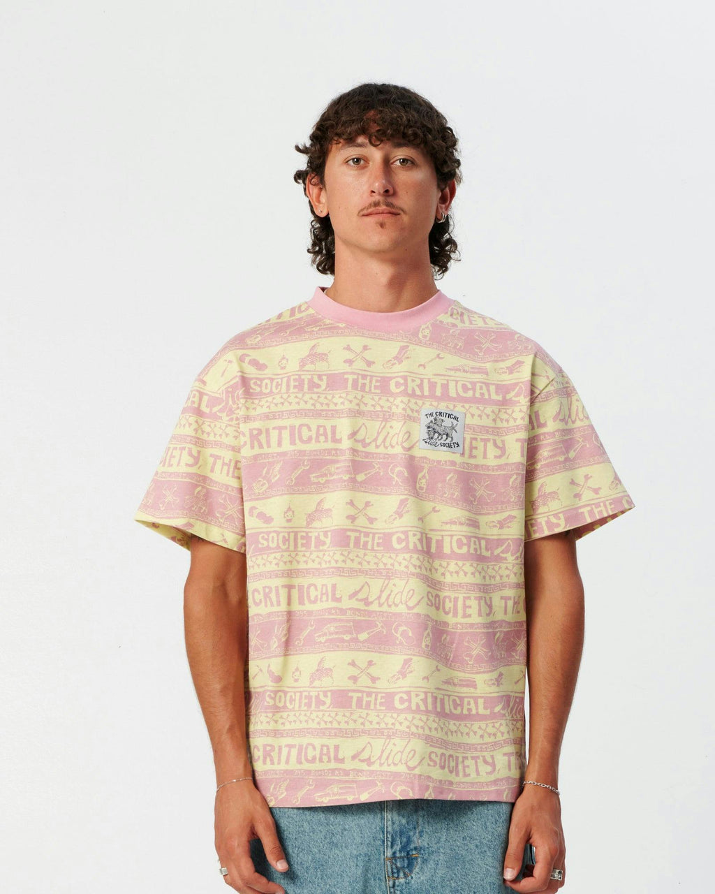 Wedd Stripe Tee - Lemon