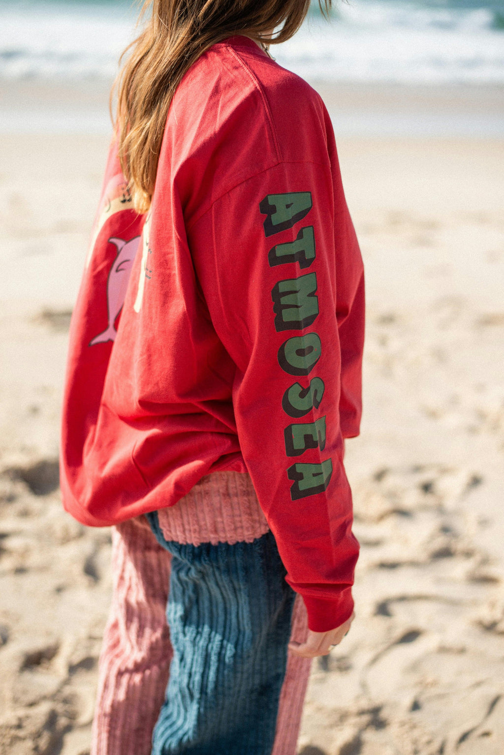 Artist Oversized Longsleeve Tee ‘Live Life With Porpoise’ By Bri O’Connell