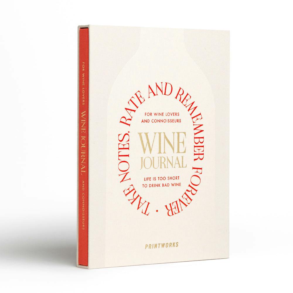 Printworks Wine Tasting Journal-Beige Red