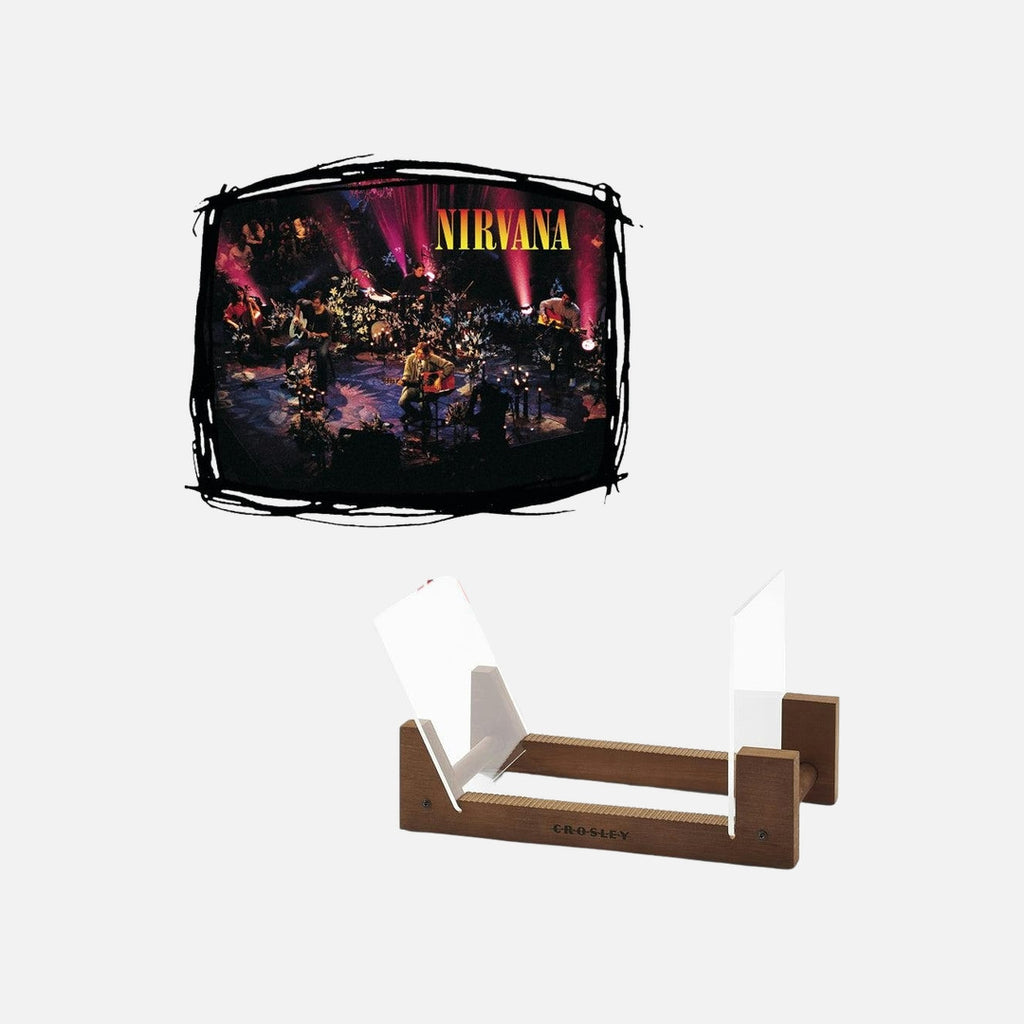 Nirvana MTV Unplugged Vinyl Album & Crosley Record Storage Display Stand