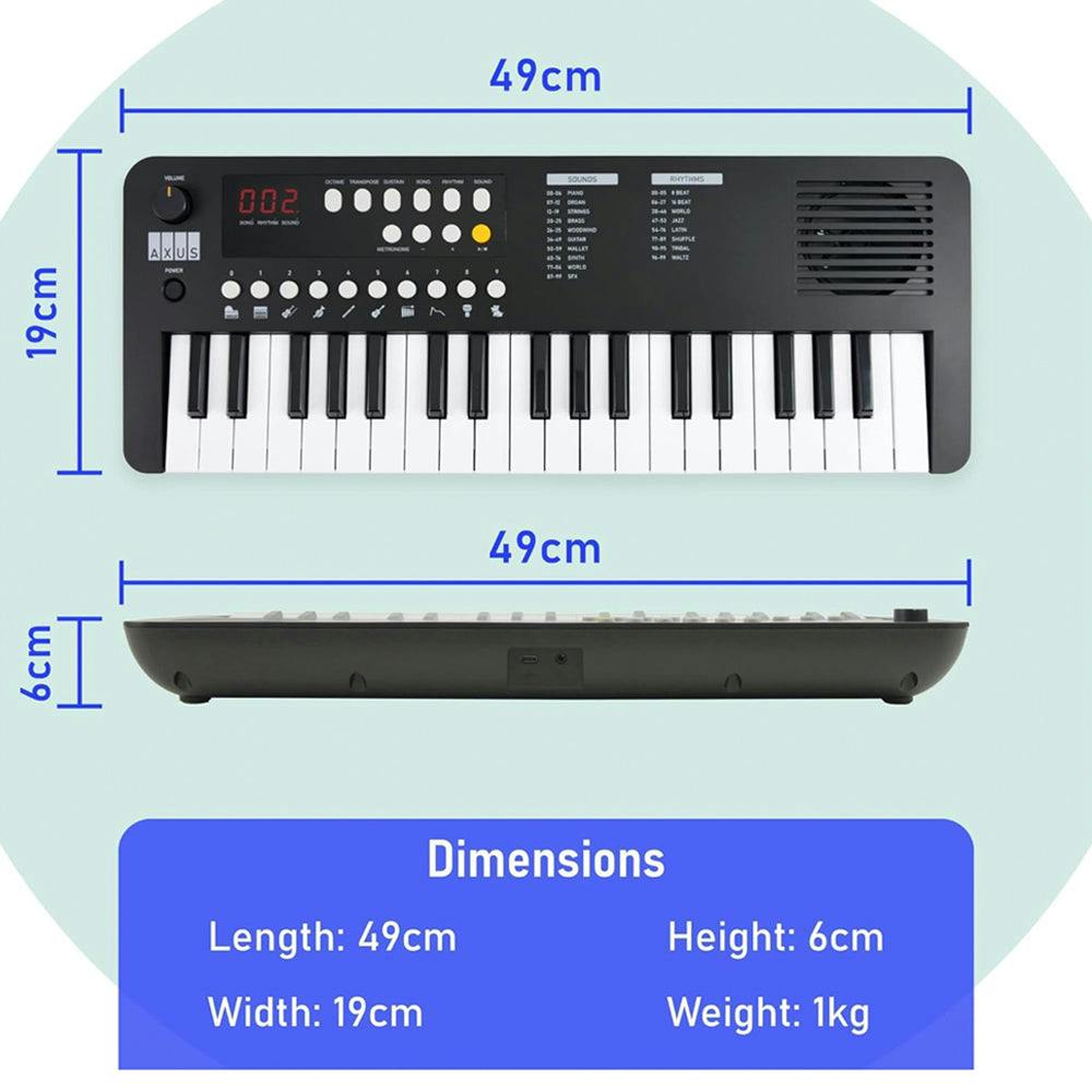 Axus Mini Keyboard 37 Key Keyboard - Black