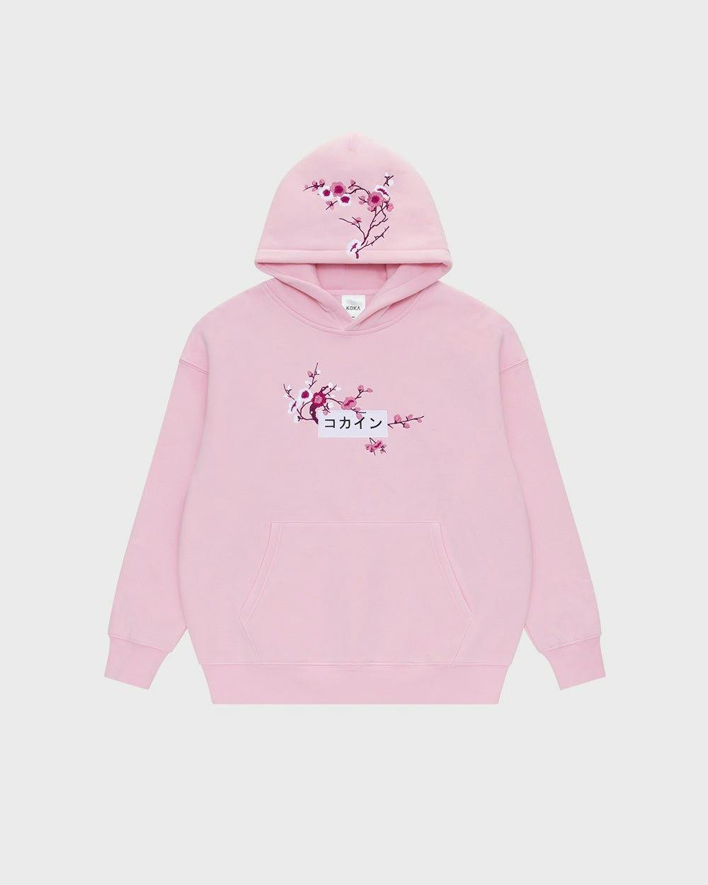 Pink / Red & White Blossom //// Hoodie