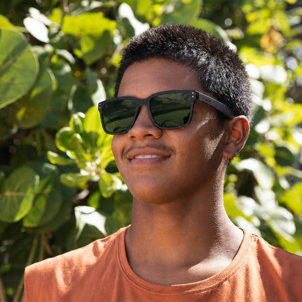 Rivals - Combination Gloss And Matte Black Frame with Green Polarized Lens
