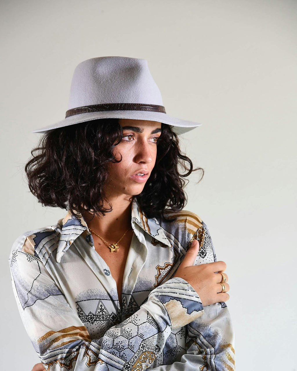 THe DiNgo Felt Hat- Grey
