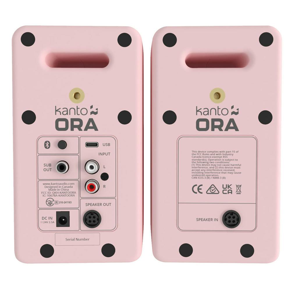 Kanto ORA 100W Powered Reference Desktop Computer Speakers with Bluetooth 5.0 Pink