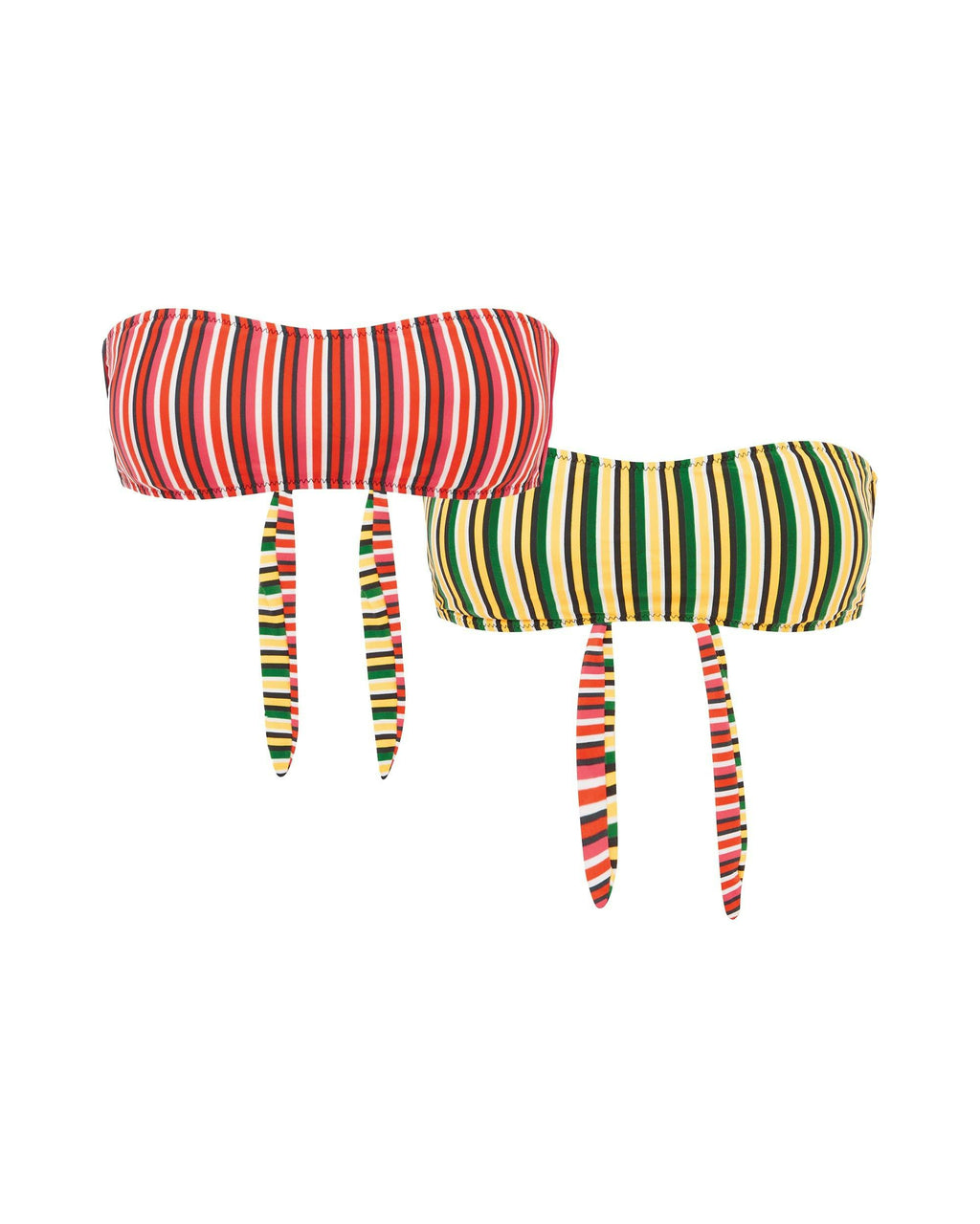 THE REVO BANDEAU TOP - STRIPE TWIST