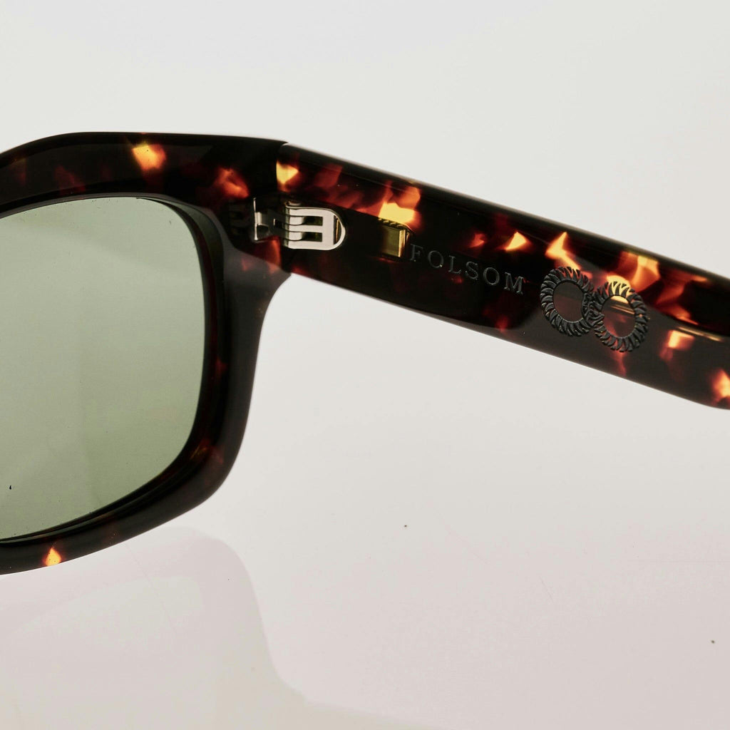 FOLSOM Gloss Havana Tort | Green Polarised Bio Lens