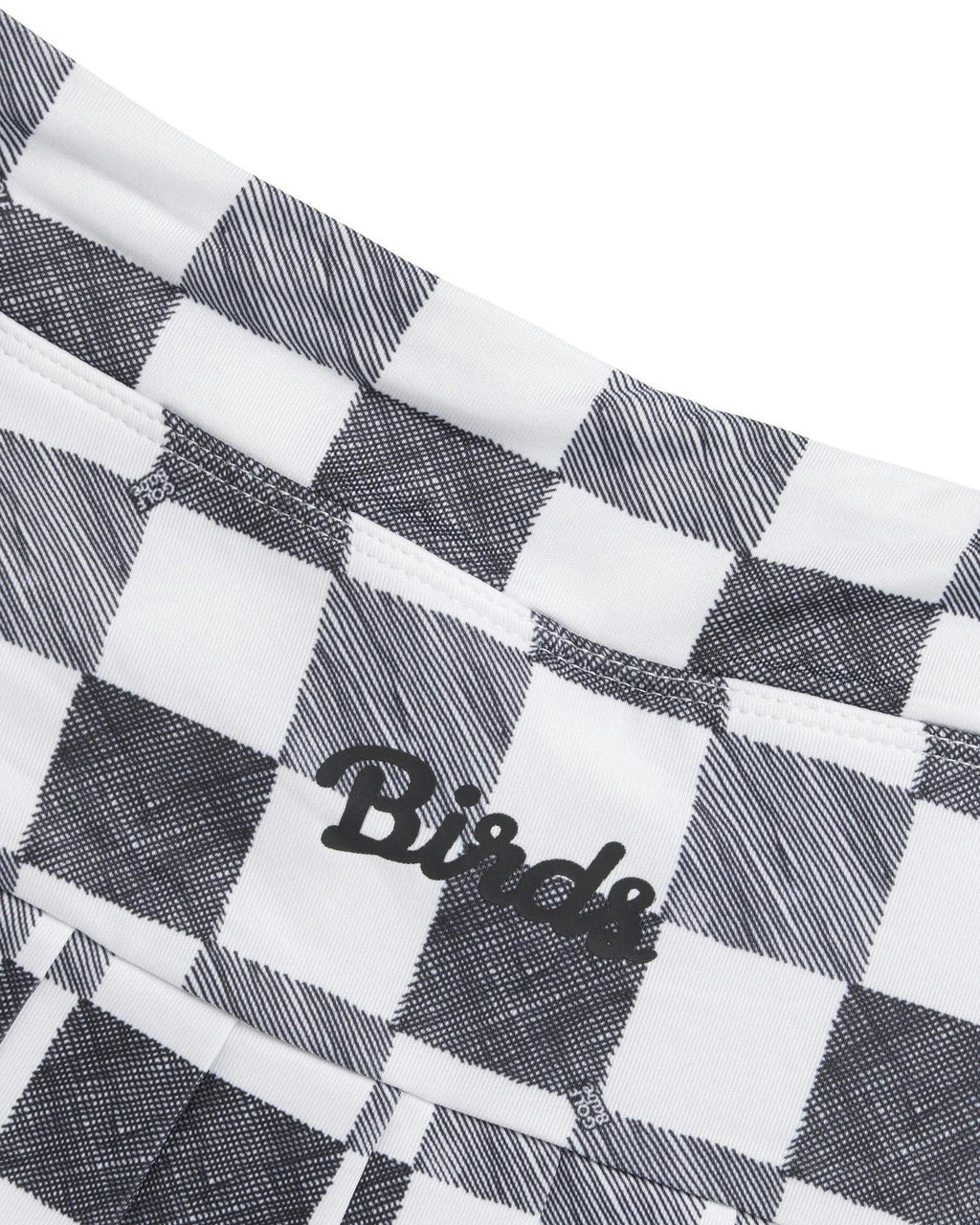 Birds Gingham Skort