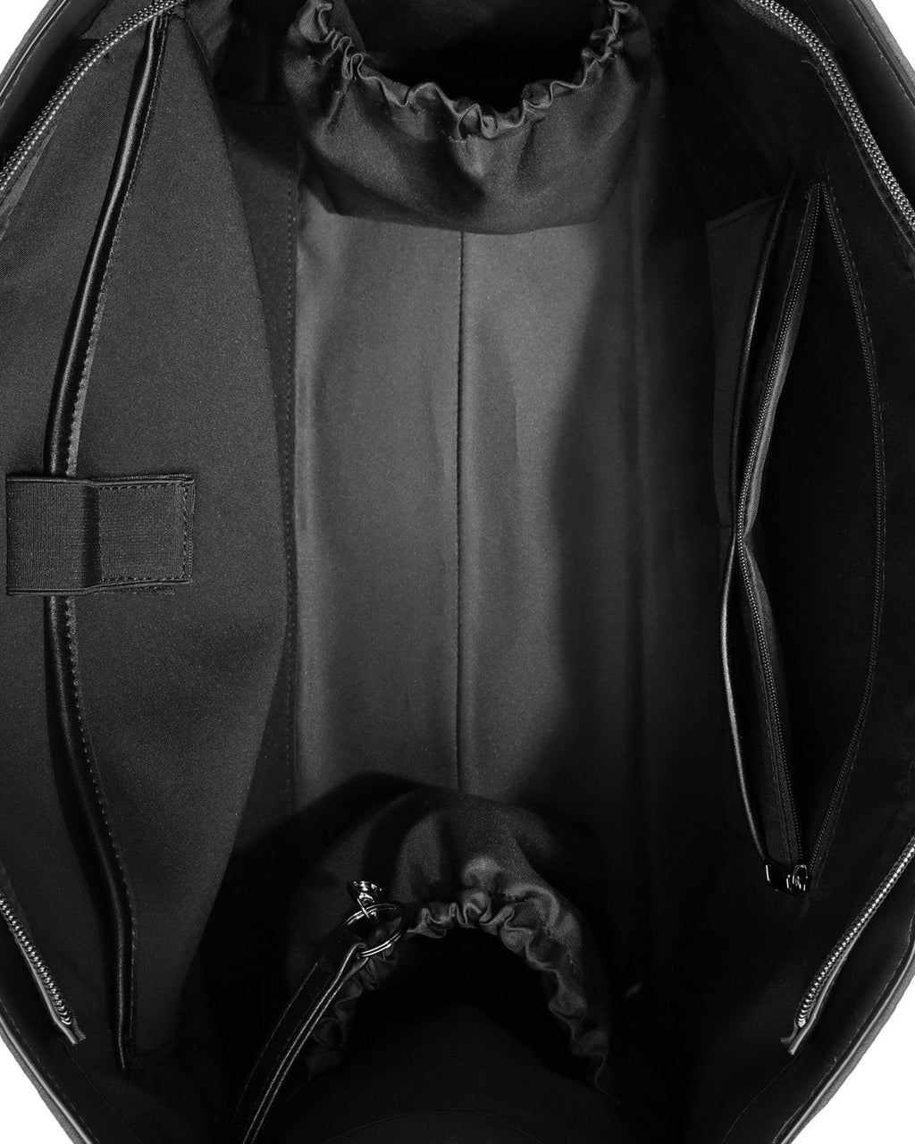 Prene | Compact: The Era Bag (BLACK SUEDE) Croc Embossed Tote Bag