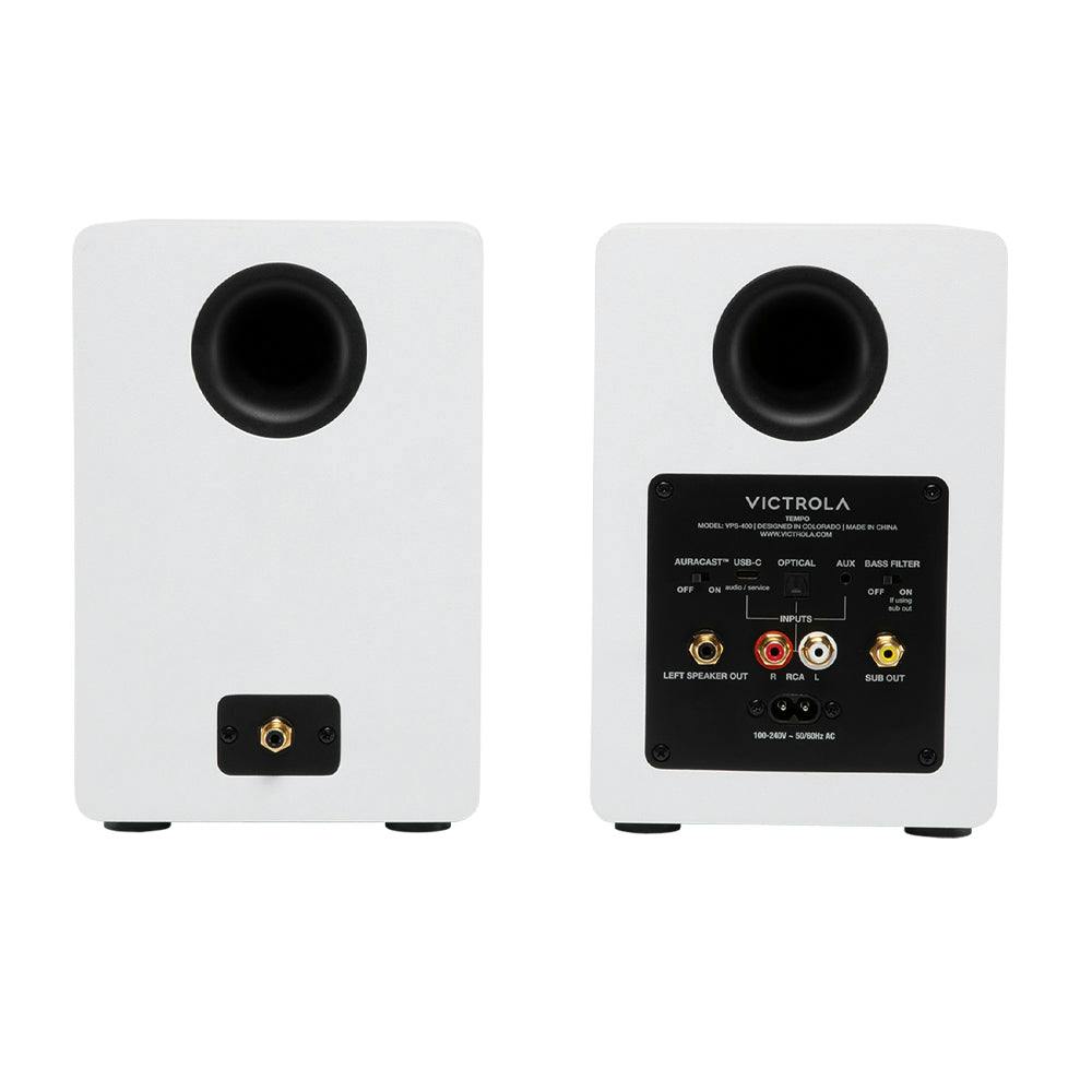 Victrola Tempo Bookshelf Speakers - White