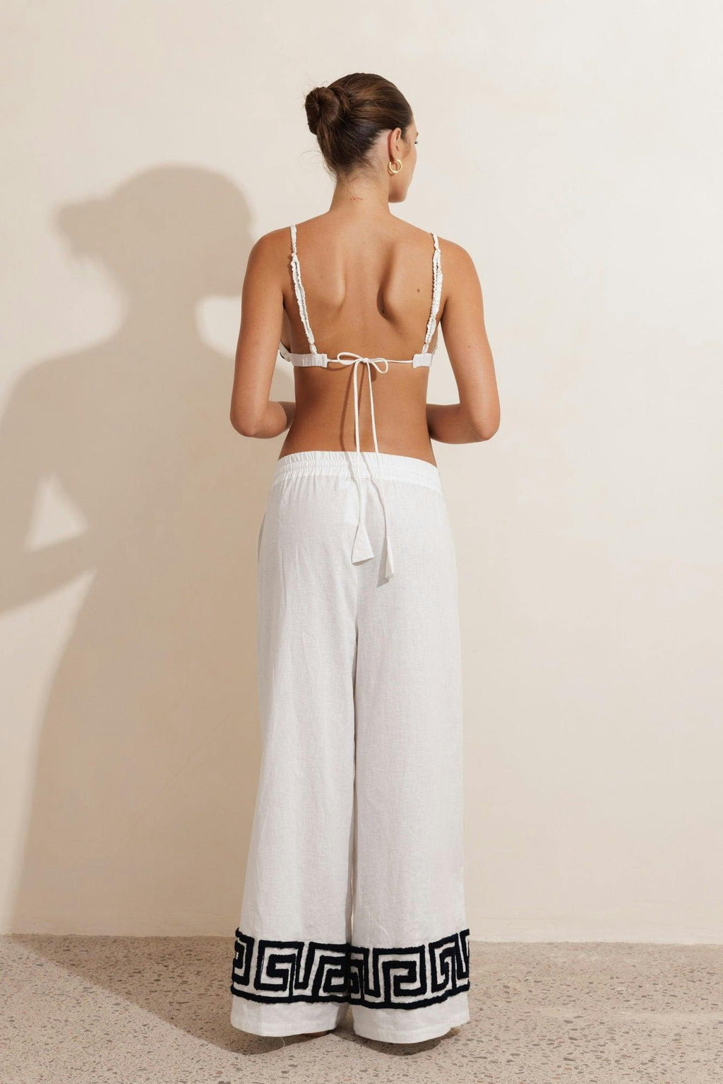 OLYMPUS LINEN PANTS- WHITE & NAVY