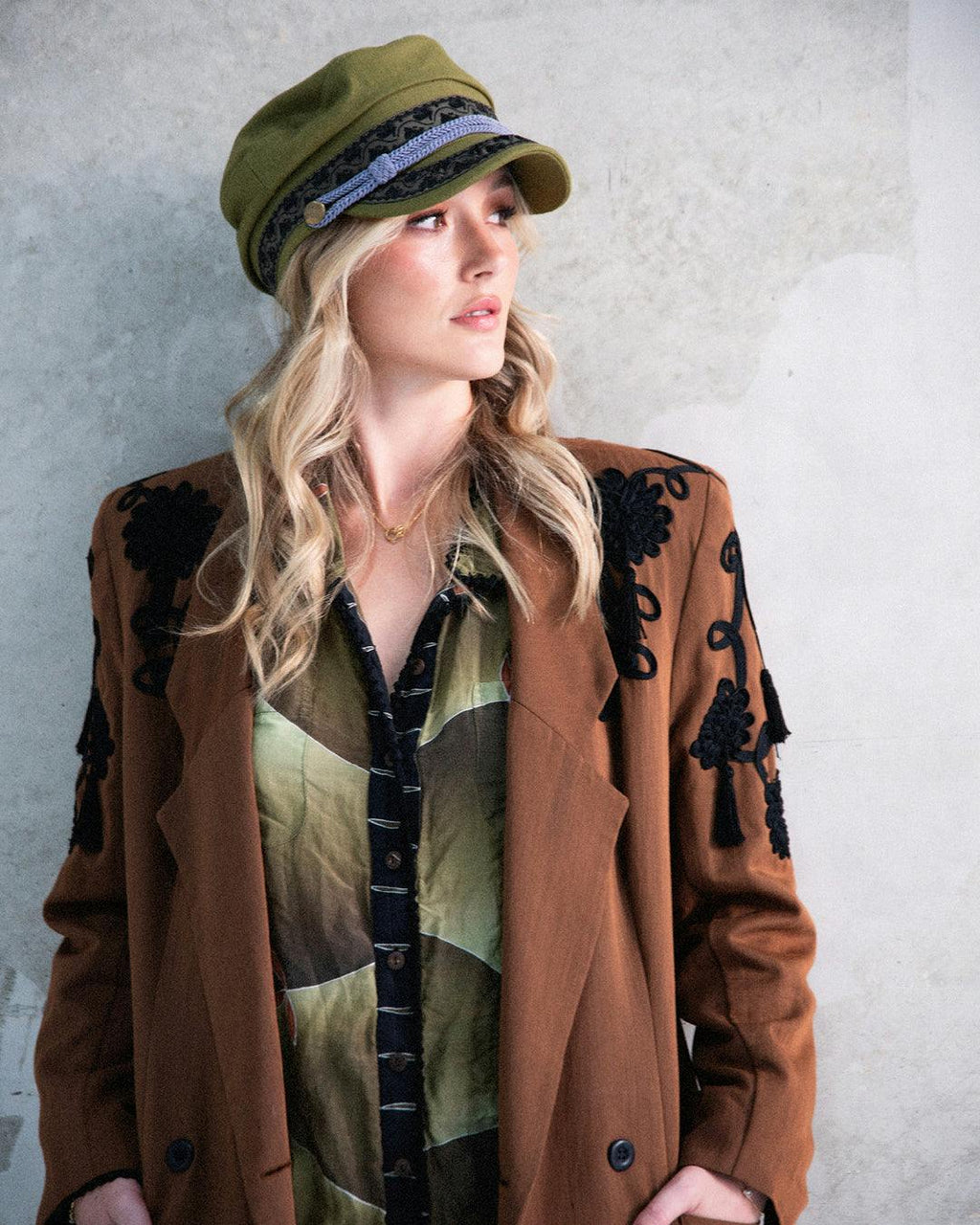 The Naomi Cap - Green Canvas