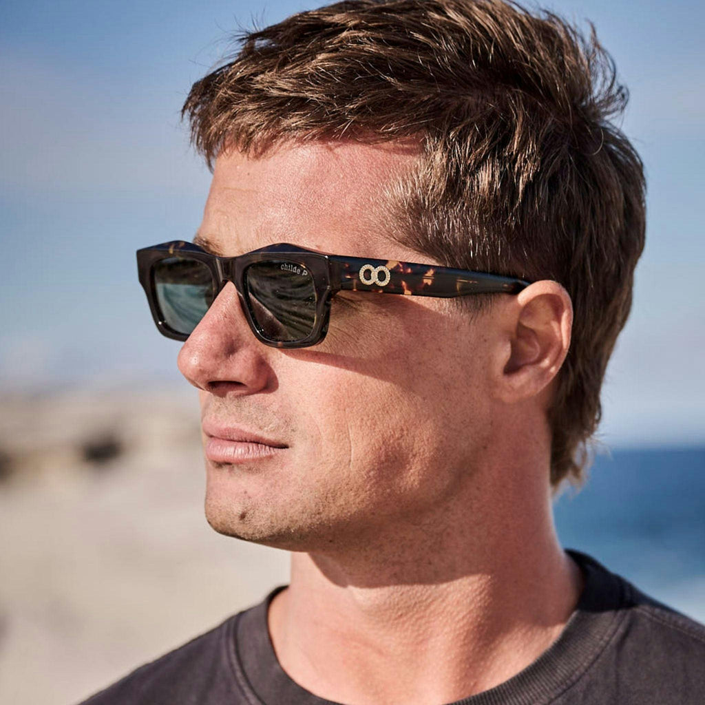 FOLSOM Gloss Havana Tort | Green Polarised Bio Lens