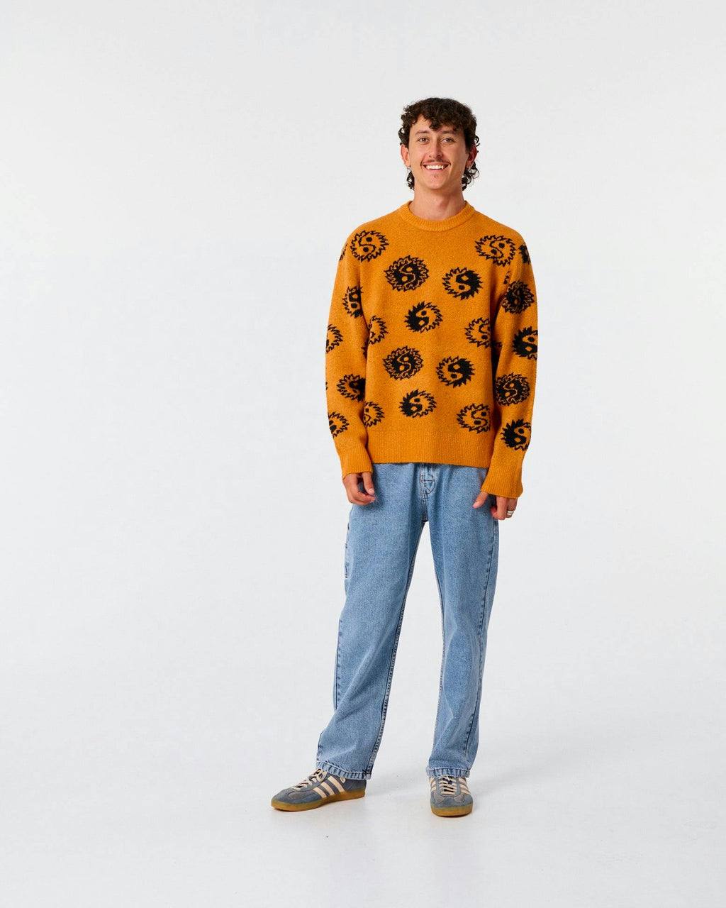 Yin Yang Crew Knit - Terracotta