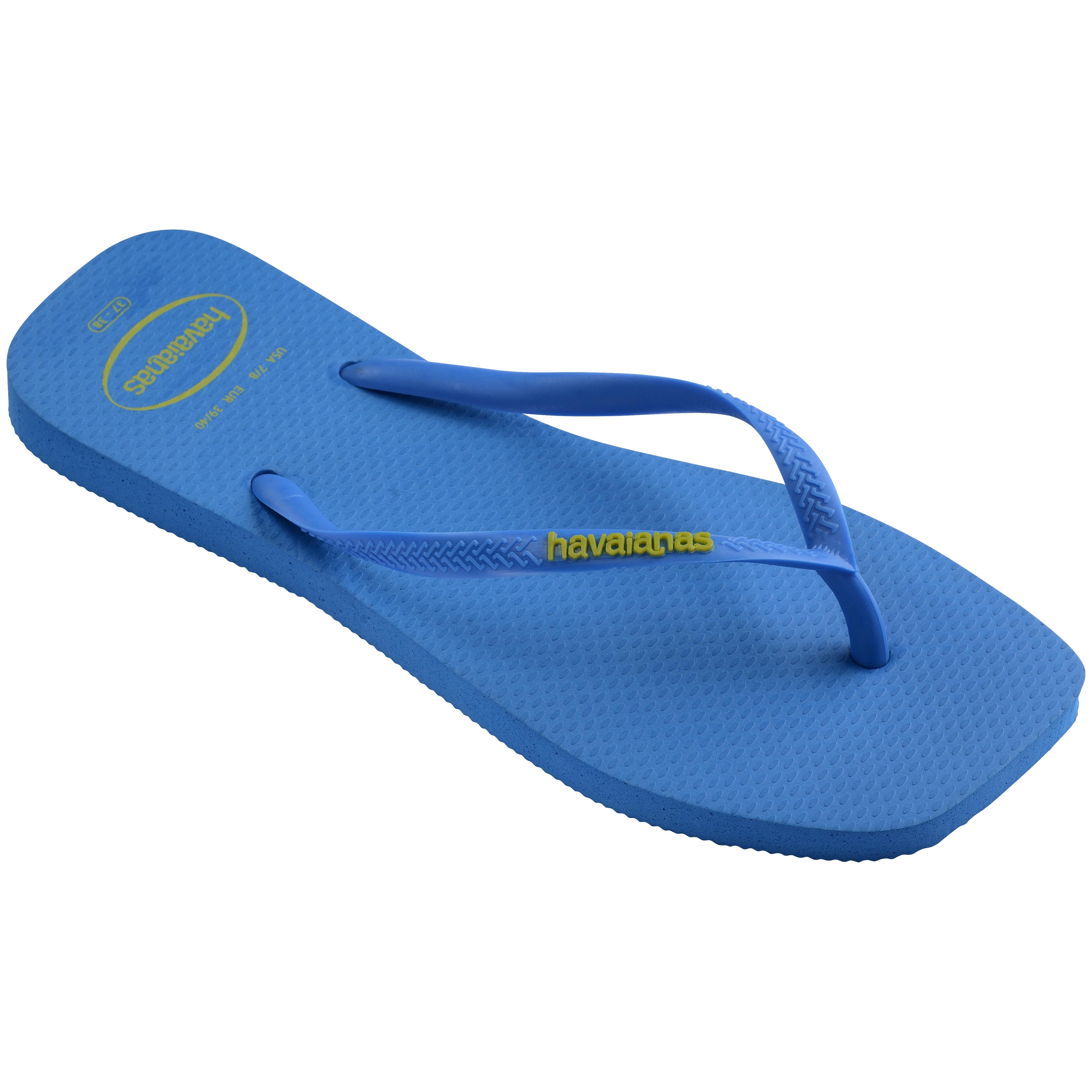 Slim Square Toe Logo Thongs