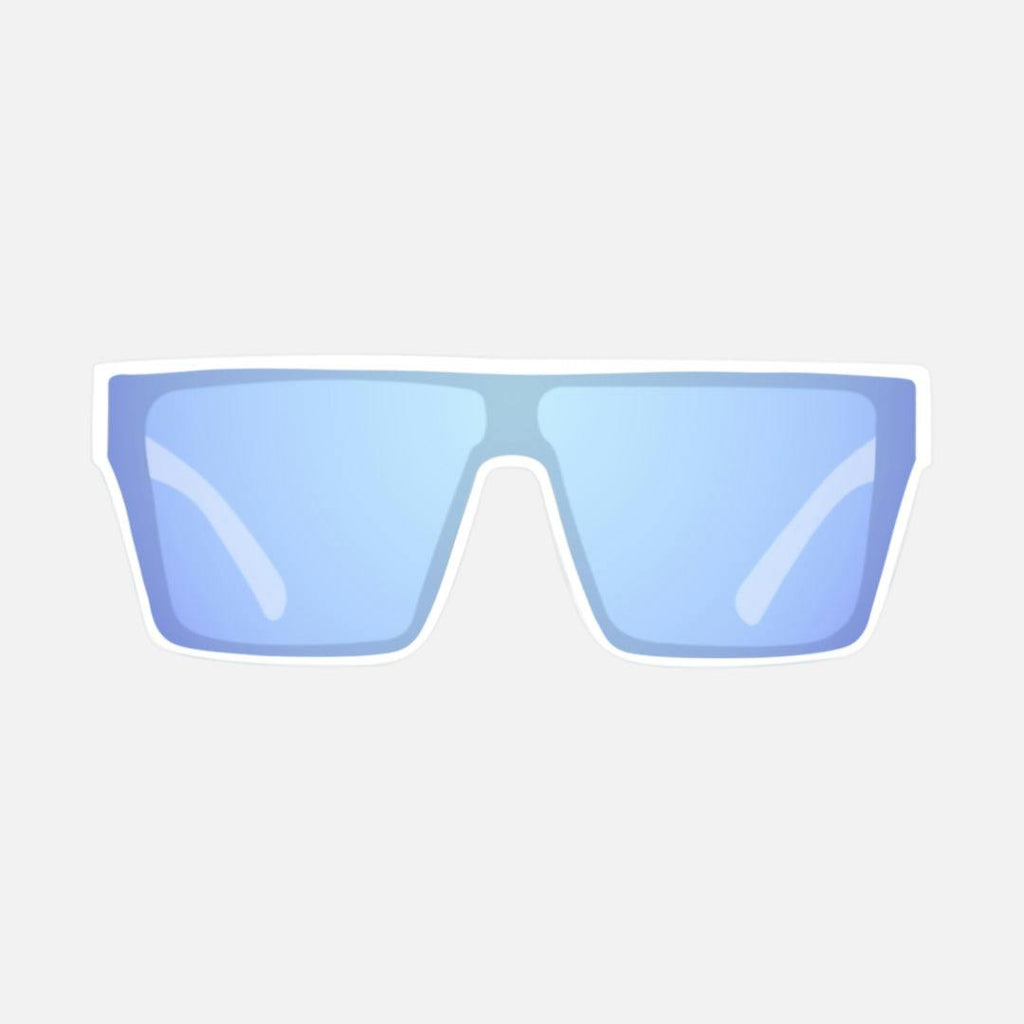 Voodoo - Matte white Frame Grey Blue White Iridium Lens