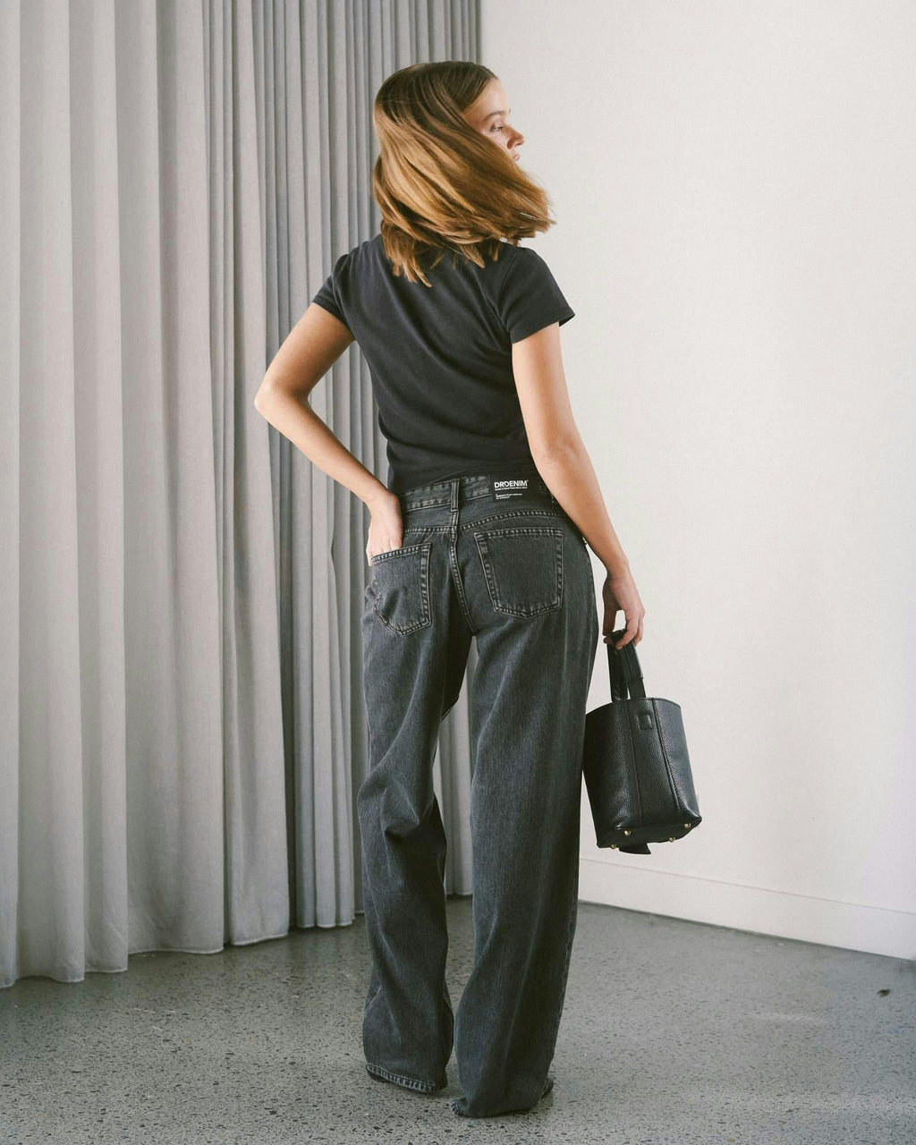 Hill Low Relaxed Jeans - Aged Black