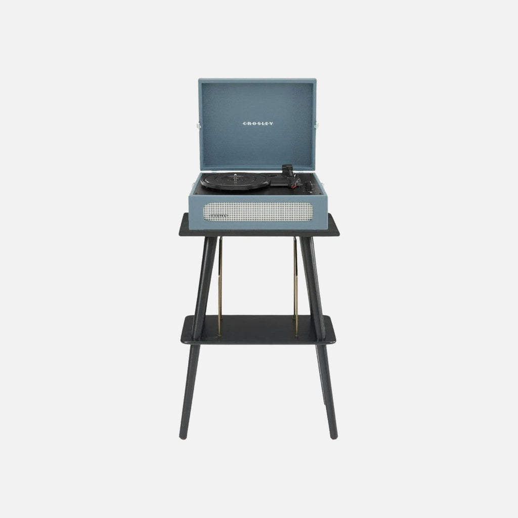 Crosley Voyager Bluetooth Portable Turntable + Entertainment Stand Bundle  - Washed Blue