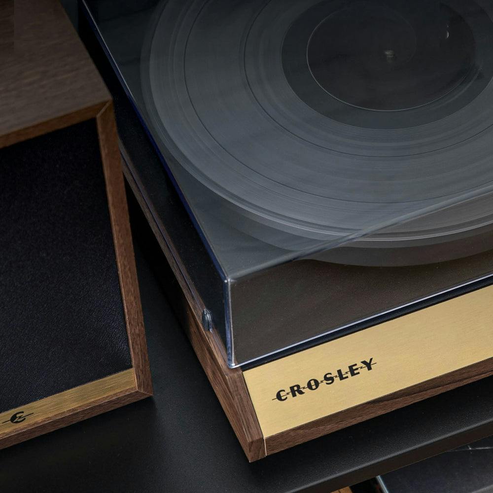 Crosley C72 Record Player Shelf System - Walnut