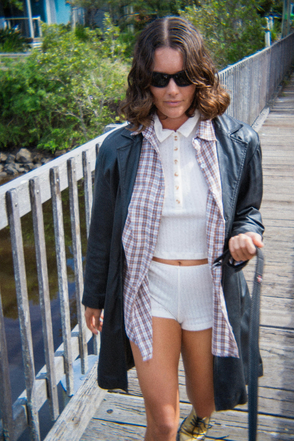 Beach PJ Short in Cream Pointelle