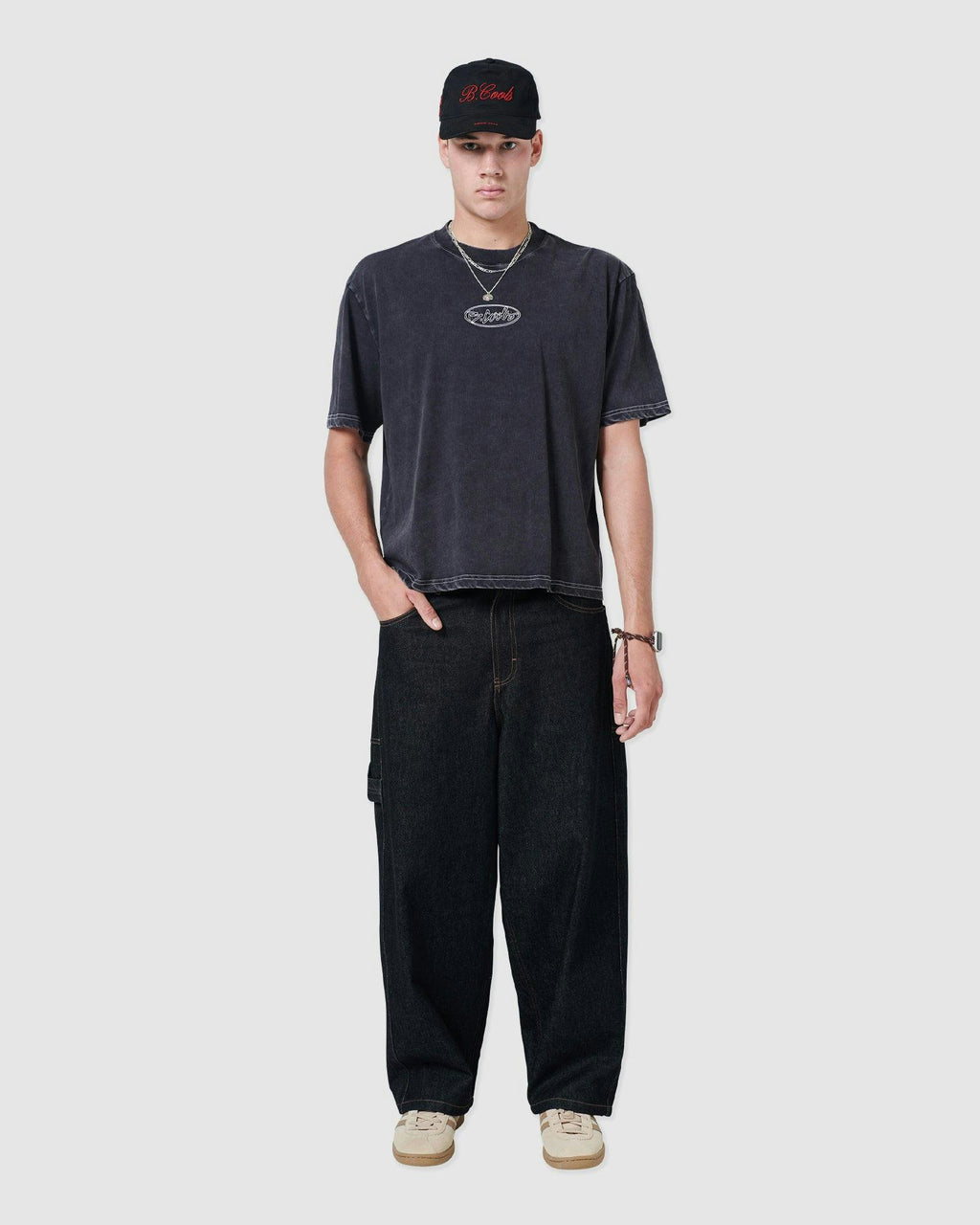 1990 Crop T-shirt Black