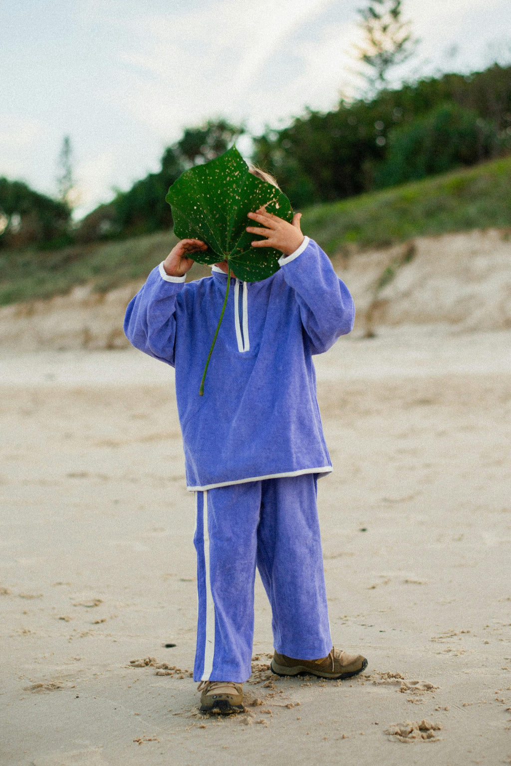 Mini Terry Jumper Zip in Lavender