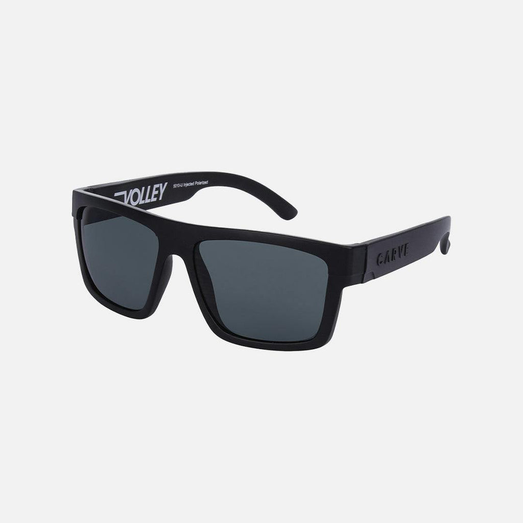 Volley - Floating Matte Black Frame with Grey Injected Polarized Hydrophobic Lens