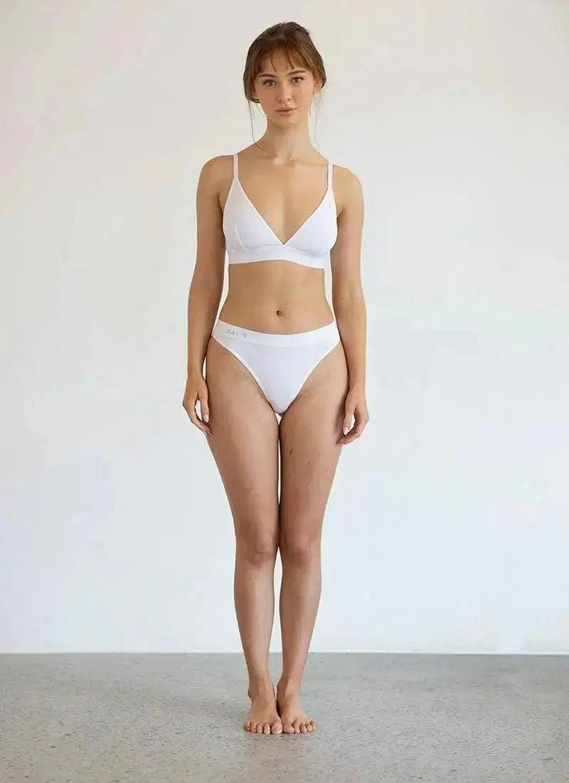 Cheeky Modal G-String Underwear - White