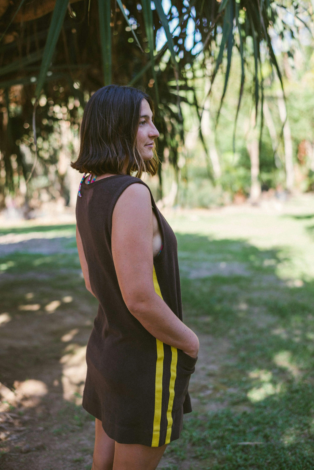 Terry Sailor Dress in Chocolate Mango