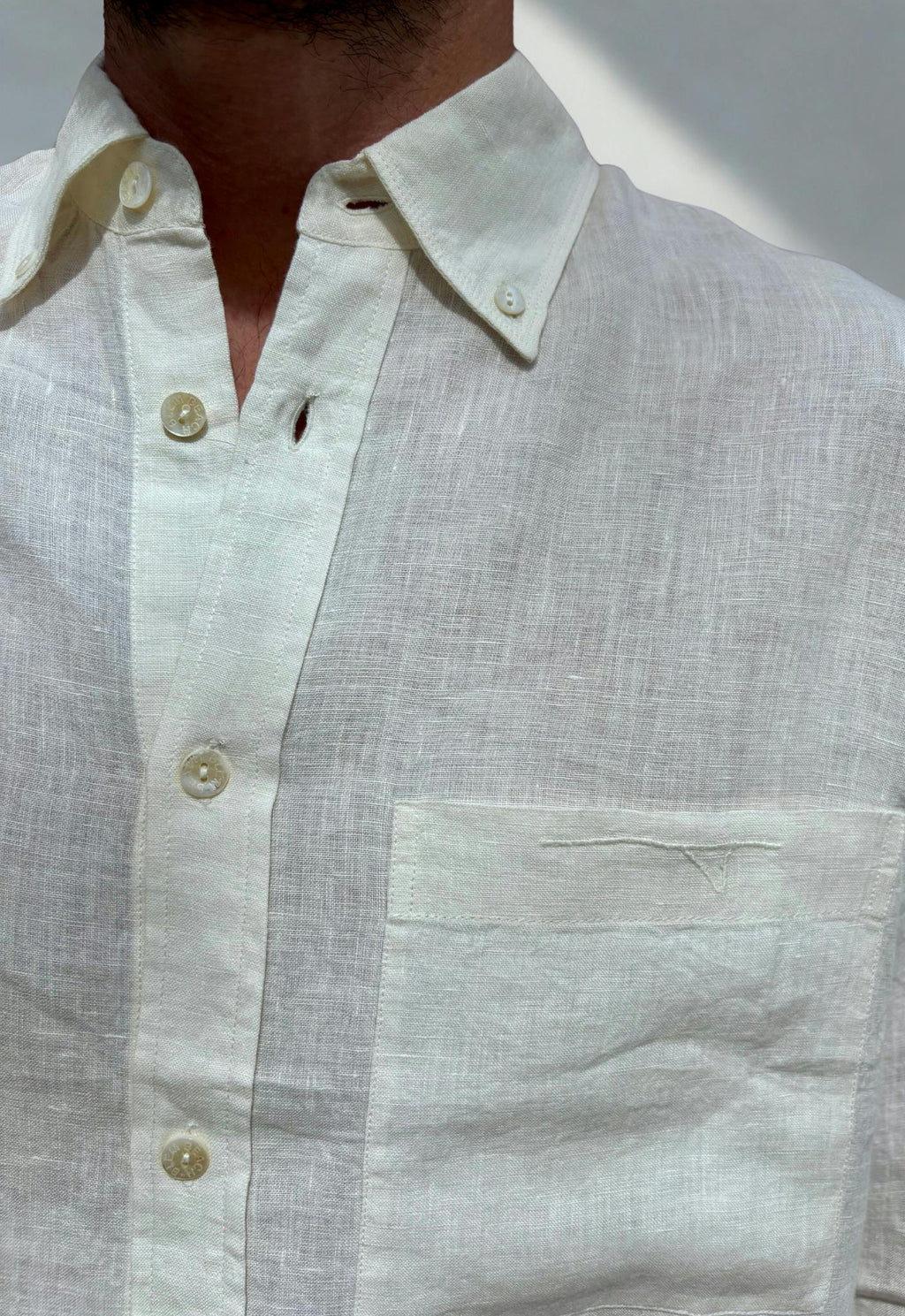 Linen Shirt Cannoli Cream