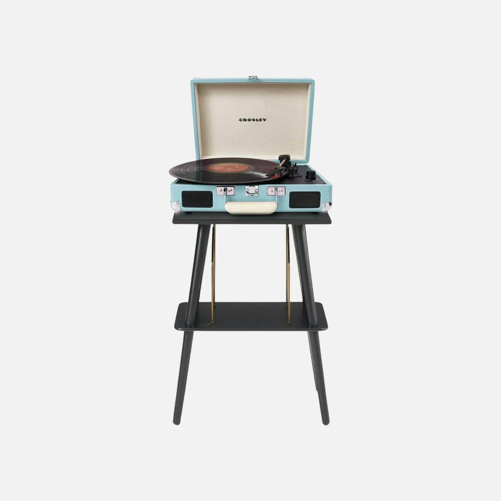 Crosley Cruiser Bluetooth Portable Turntable + Crosley Turntable Stand Bundle - Turquoise