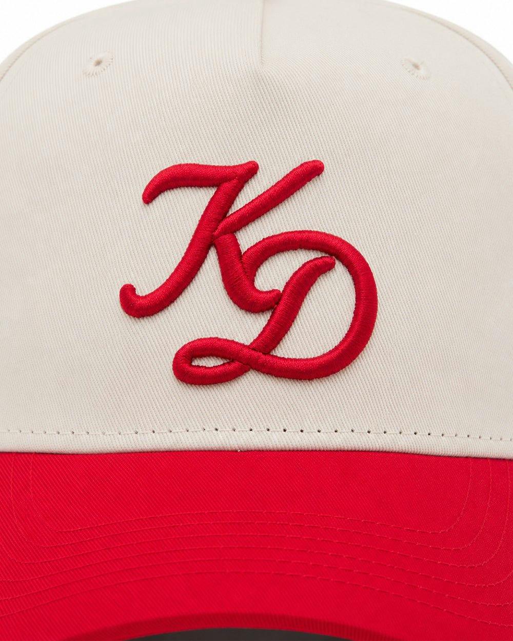 "KD" A-Frame Hat - Red / Cream