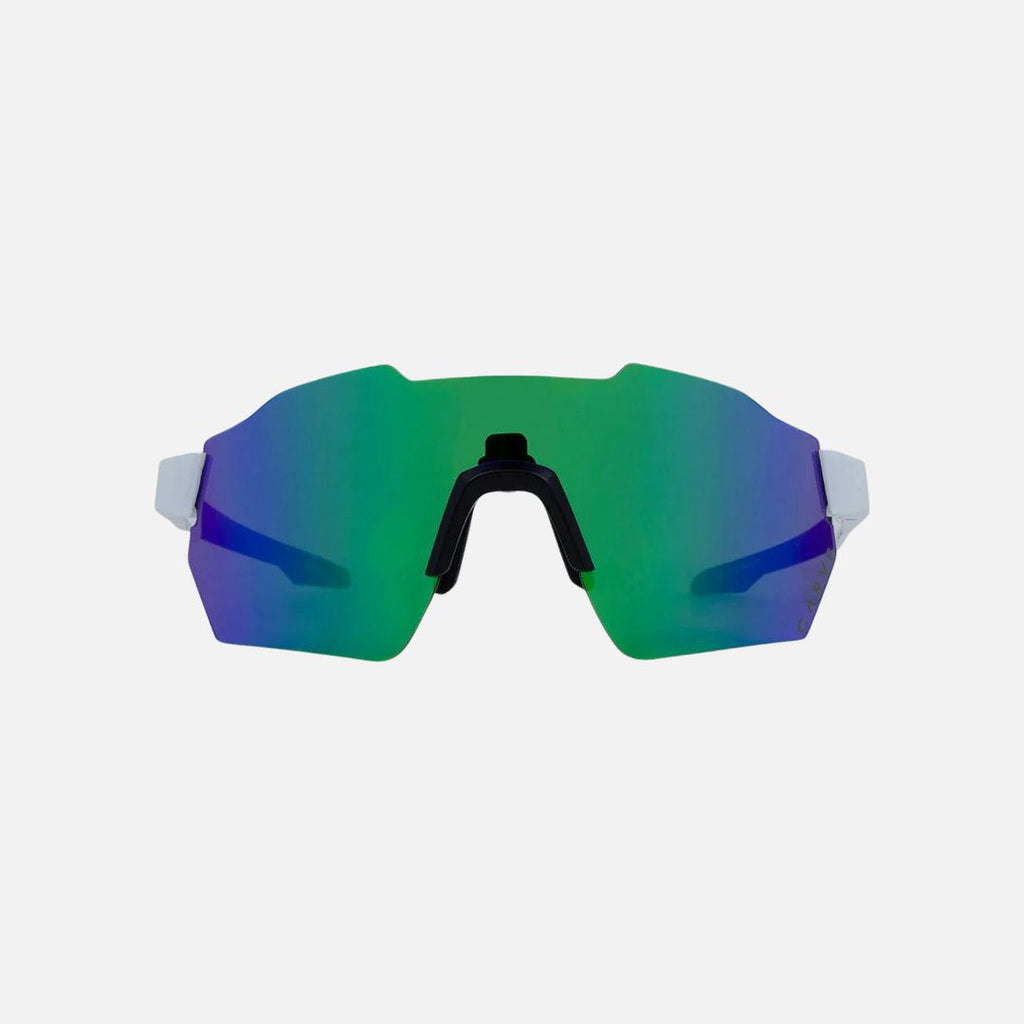 Level Up - Frame: Matte White   Lens: Rose with External Green Iridium
