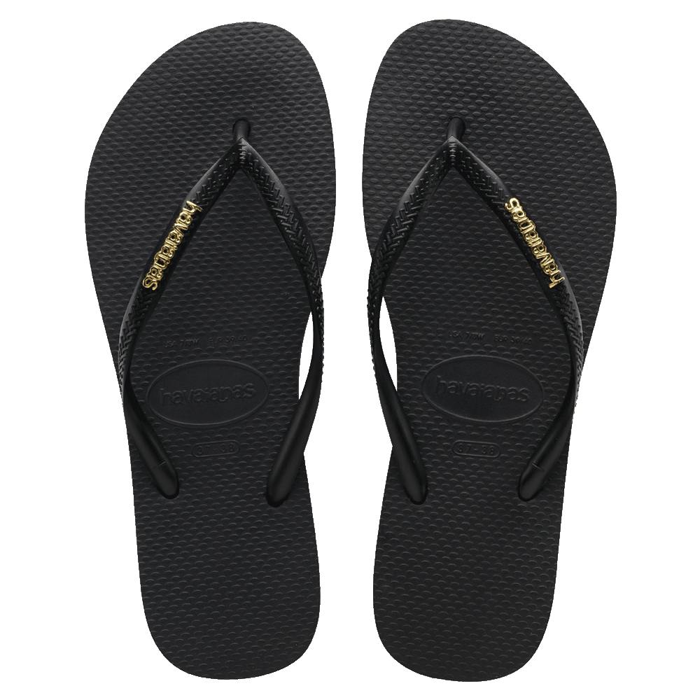 Slim Metal Logo Thongs