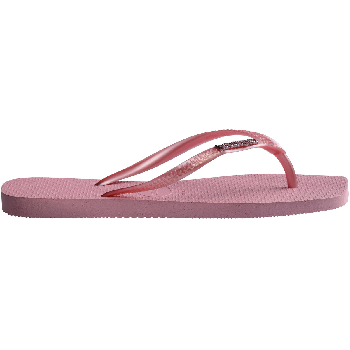 Slim Square Metal Logo Thongs