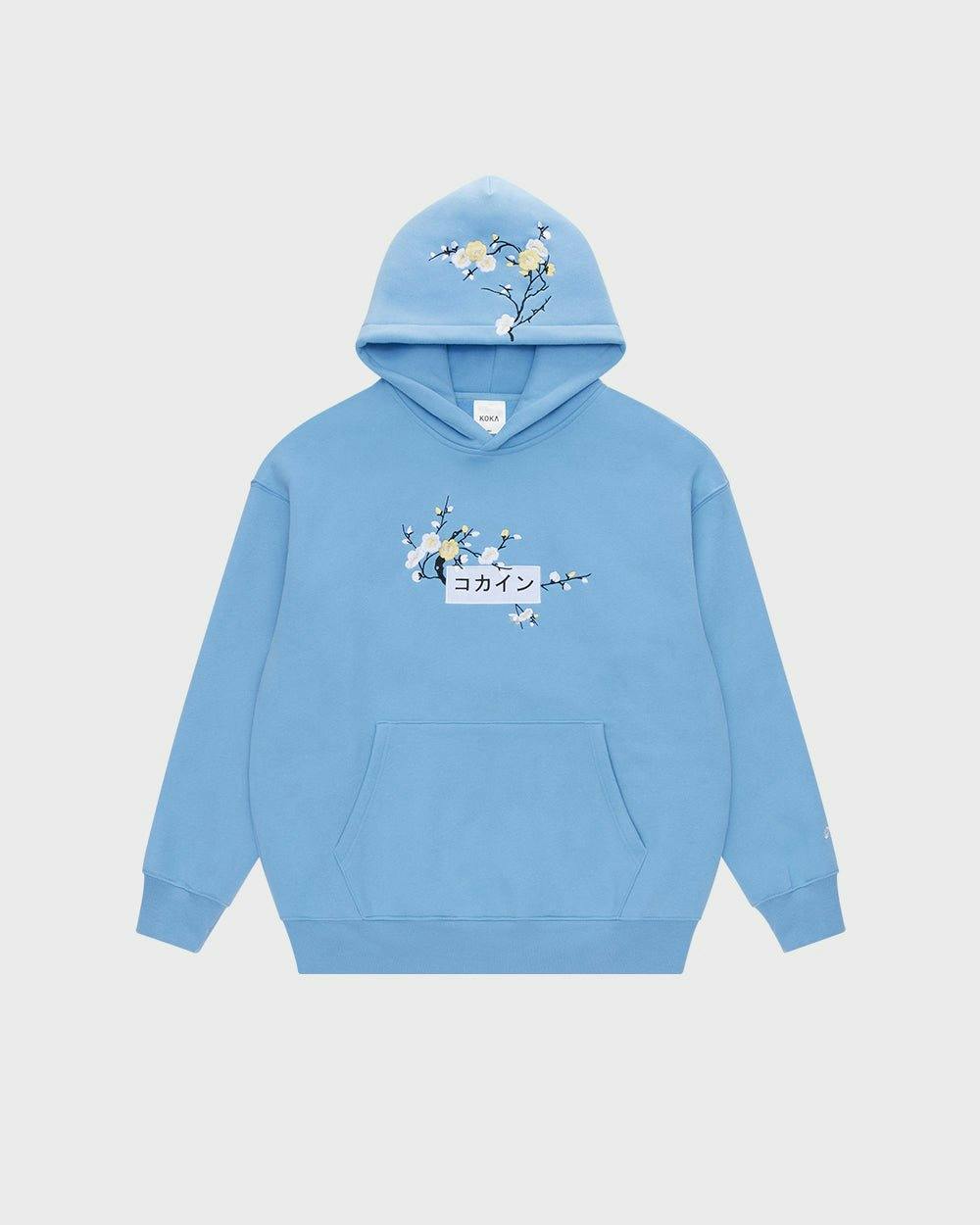 Blue / Yellow & White Blossom //// Hoodie