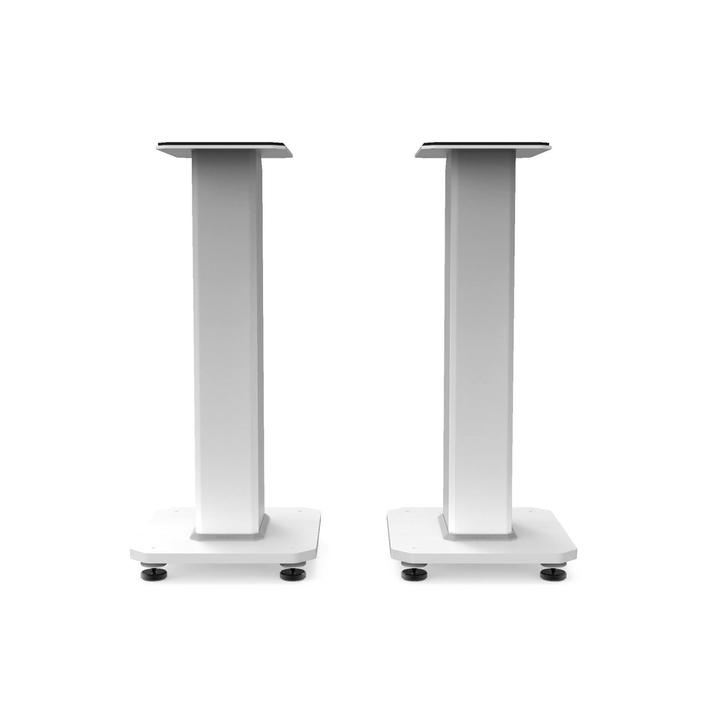 Kanto SX22W 22" Tall Fillable Speaker Stands with Isolation Feet - Pair, White