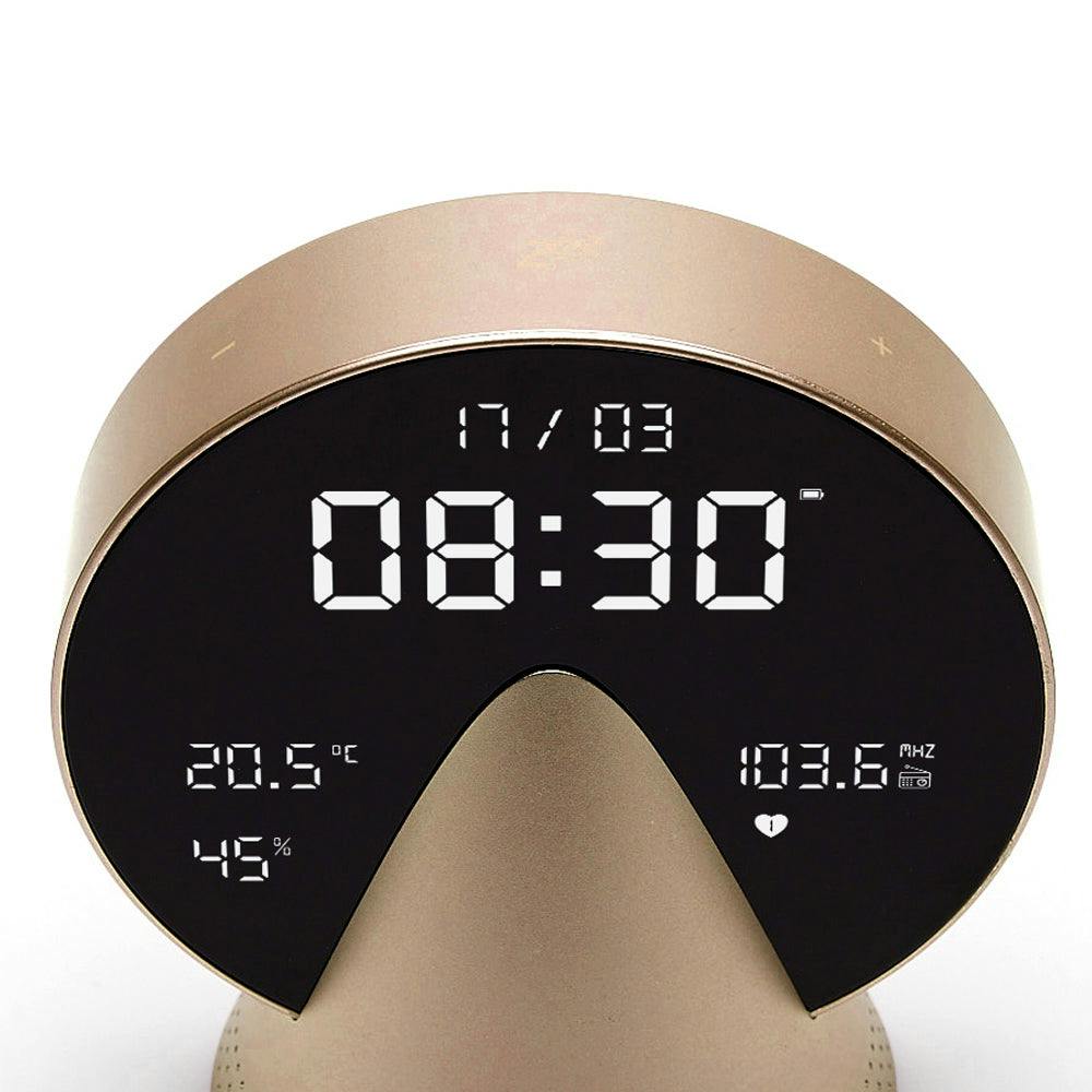 Lexon Conic Radio Alarm Clock With Fm & Built-In Bluetooth Speaker - Gold