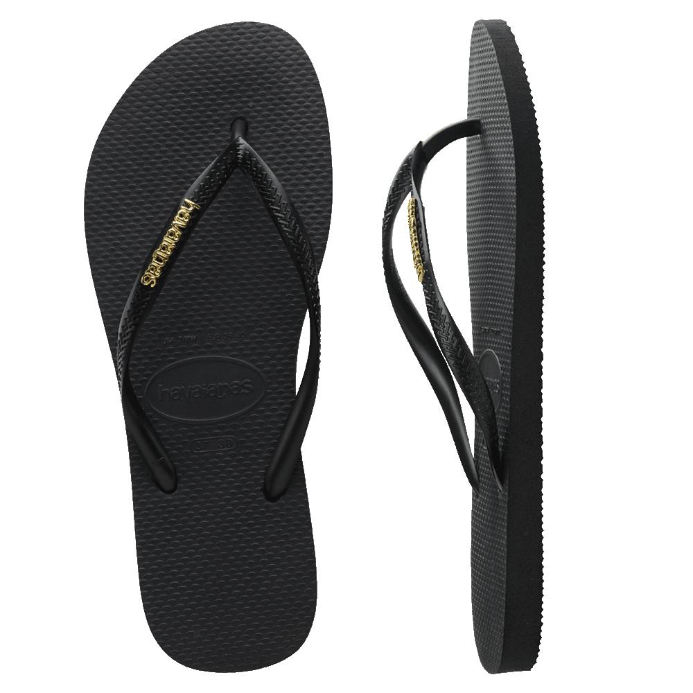 Slim Metal Logo Thongs