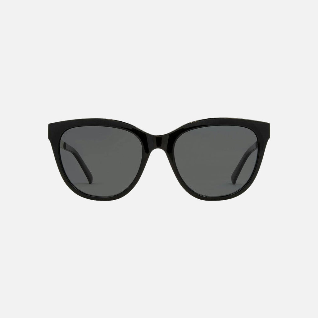 Allure - Gloss Back Front with Gold Temple & Grey Polarized Lens