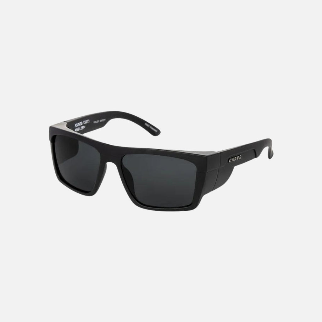 Smoko - Safety Matt Black Frame - Grey Polarized Lens