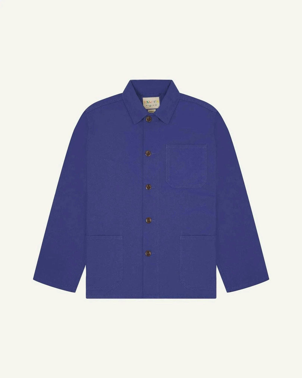 Uskees 3001 Button Overshirt in Ultra Blue