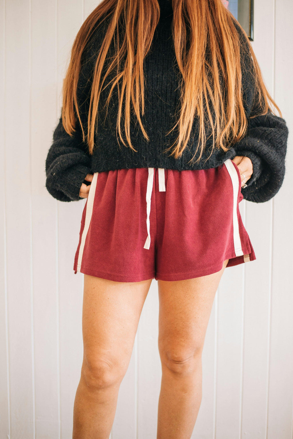 Terry Towelling Shorts Berry