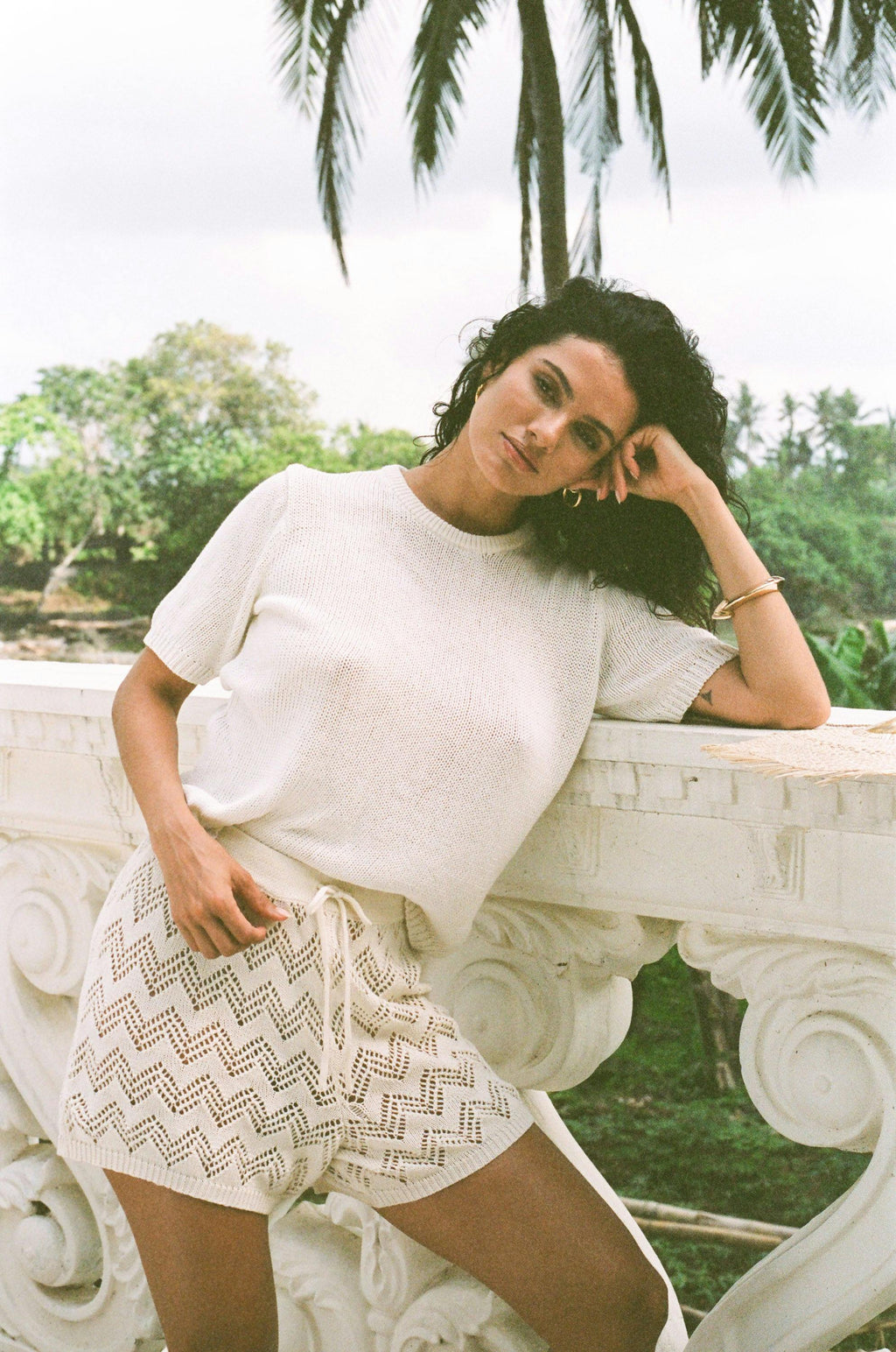 SEASCAPE KNIT SHORTS - CREAM