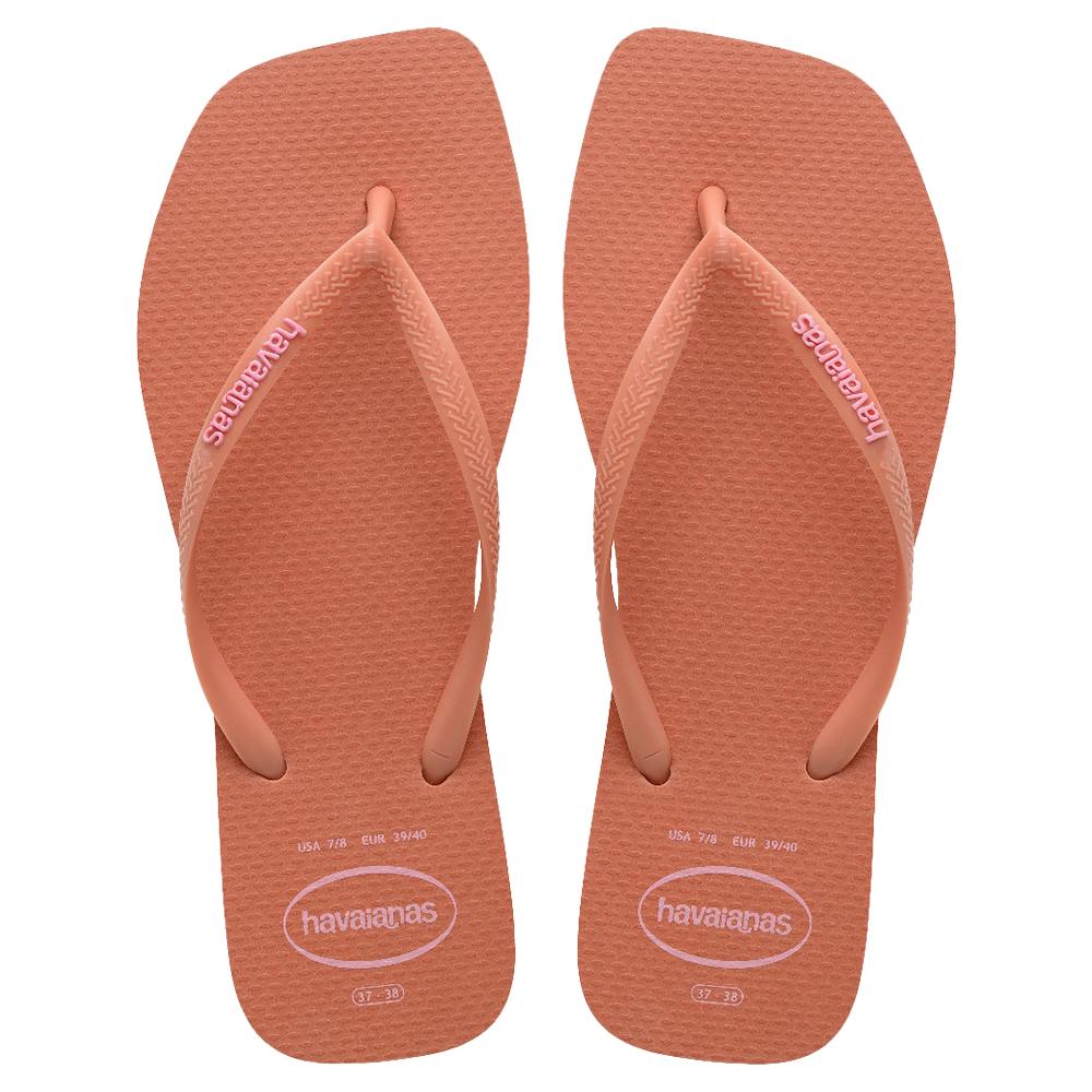 Slim Square Toe Logo Thongs